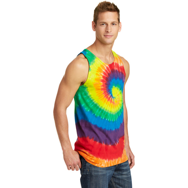 Men's Rainbow Tie-Dye Tank Top