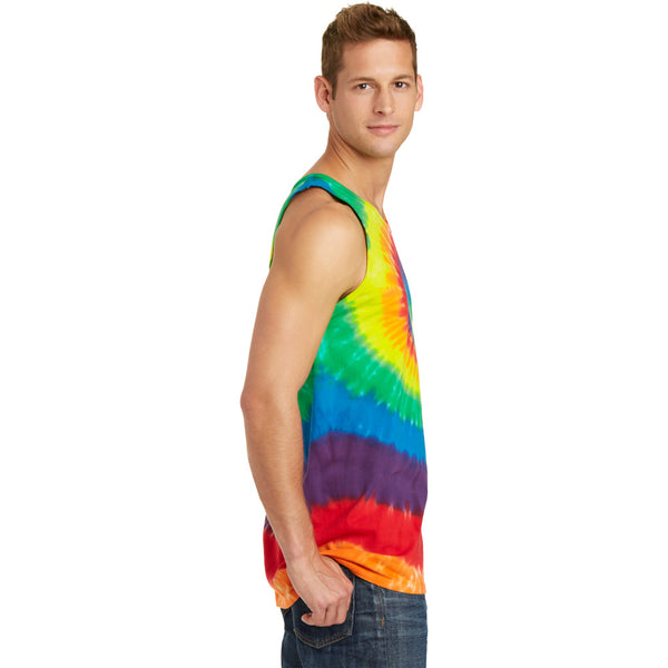 Men's Rainbow Tie-Dye Tank Top