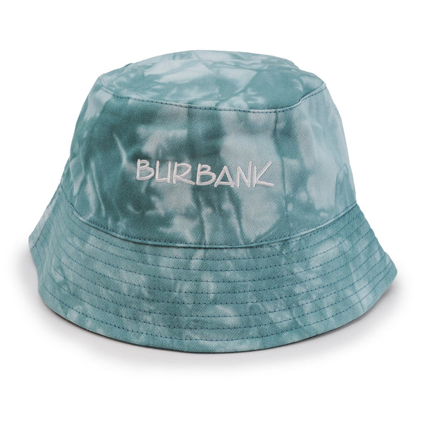 Reversible Your Beach City Unisex 100% Cotton Packable Summer Travel Bucket Beach Sun Hat Outdoor Cap. (Tie Dye Green/Green)