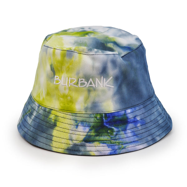 Reversible Your Beach City Unisex 100% Cotton Packable Summer Travel Bucket Beach Sun Hat Outdoor Cap. (Tie Dye Navy/Navy)