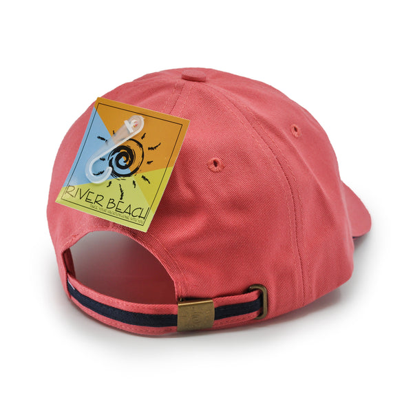 100% Cotton Adjustable Sports Cap. (Salmon)