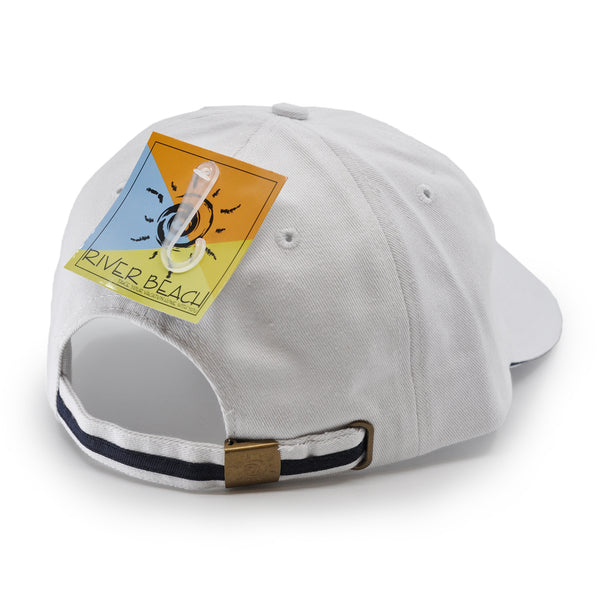 100% Cotton Adjustable Sports Cap. (White)