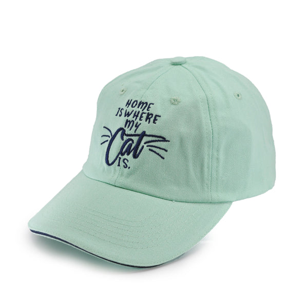 Pet Collection "Home Is Where My Cat Is" 100% Cotton Adjustable Sports Cap.