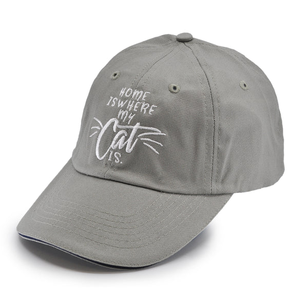 Pet Collection "Home Is Where My Cat Is" 100% Cotton Adjustable Sports Cap.