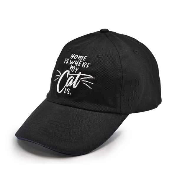 Pet Collection "Home Is Where My Cat Is" 100% Cotton Adjustable Sports Cap.