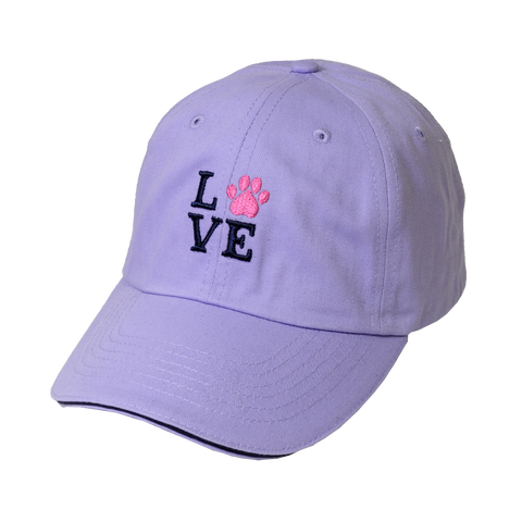 Pet Collection "Love" 100% Cotton Adjustable Sports Cap.