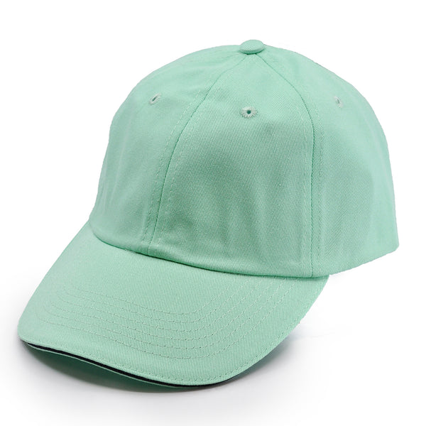 100% Cotton Adjustable Sports Cap. (Mint Green)