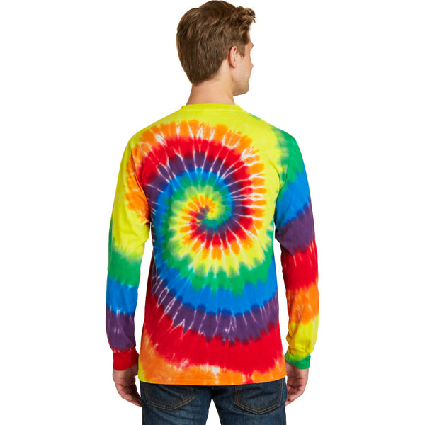 Men's Rainbow Tie-Dye Long Sleeve Tee