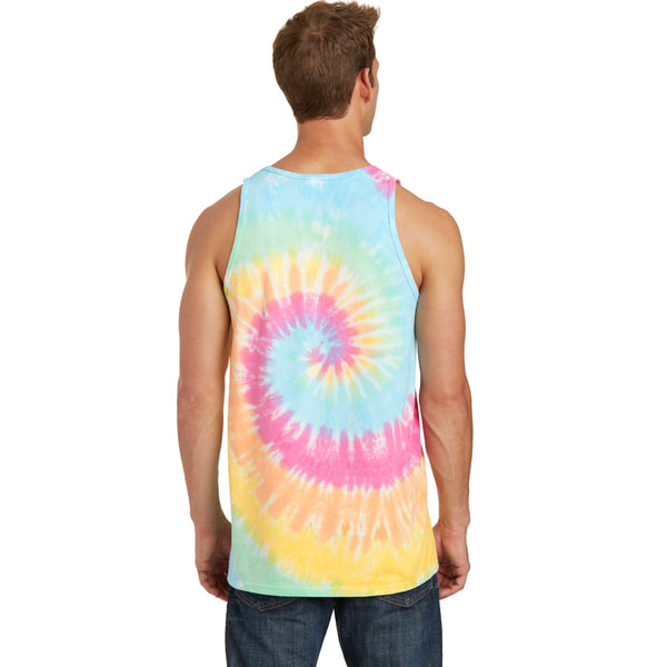 Men's Pastel Rainbow Tie-Dye Tank Top