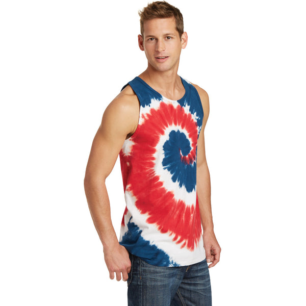 Men's USA Spiral Tie-Dye Tank Top