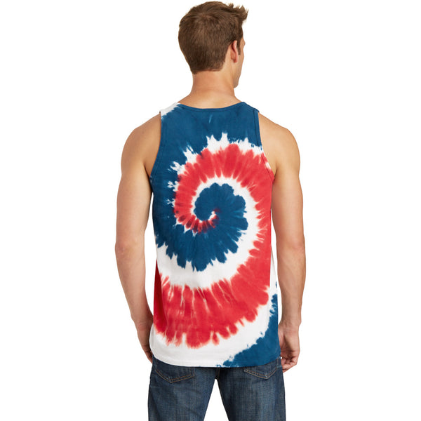 Men's USA Spiral Tie-Dye Tank Top