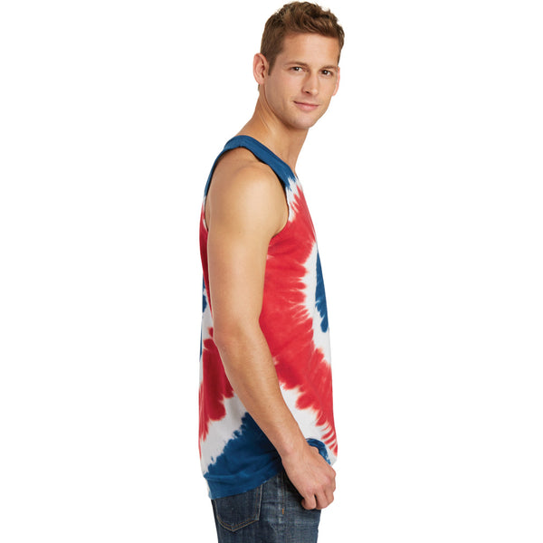 Men's USA Spiral Tie-Dye Tank Top