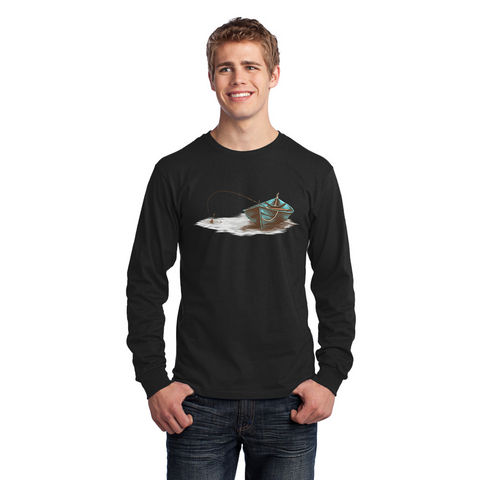 Men's Long Sleeve Jersey T-Shirt. Boat.