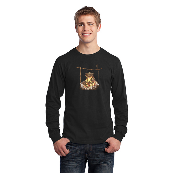 Men's Long Sleeve Jersey T-Shirt. Firepit.