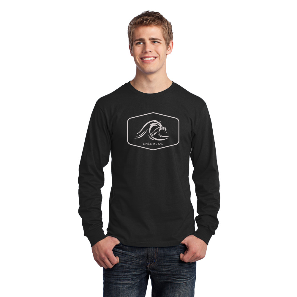 Men's Long Sleeve Jersey T-Shirt. River Beach.