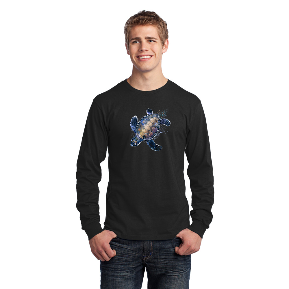 Men's Long Sleeve Jersey T-Shirt. Turtle.