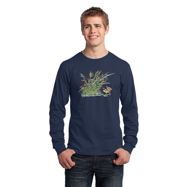 Men's Long Sleeve Jersery T-Shirt. Birds.