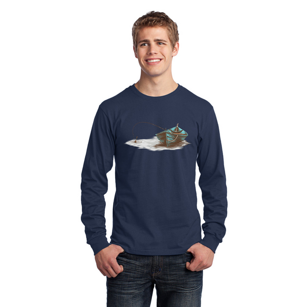 Men's Long Sleeve Jersey T-Shirt. Boat.