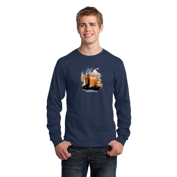 Men's Long Sleeve Jersey T-Shirt. Landscape.