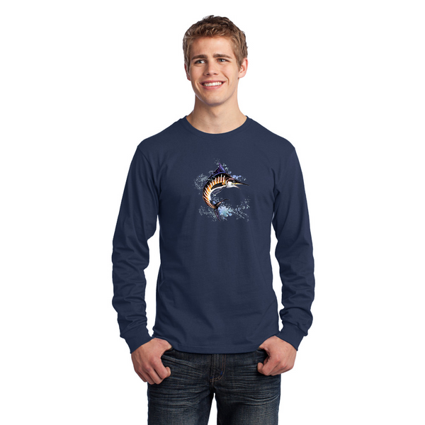 Men's Long Sleeve Jersey T-Shirt. Marlin.