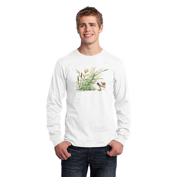 Men's Long Sleeve Jersery T-Shirt. Birds.