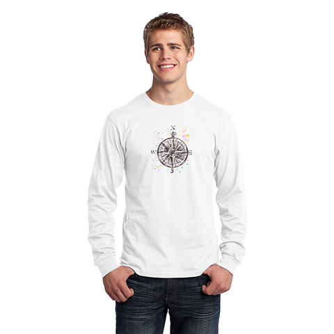 Men's Long Sleeve Jersey T-Shirt. Compass.