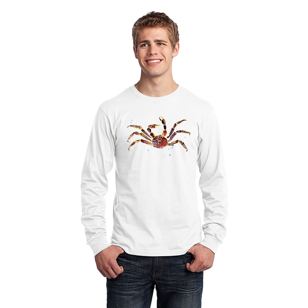 Men's Long Sleeve Jersery T-Shirt. Crab.