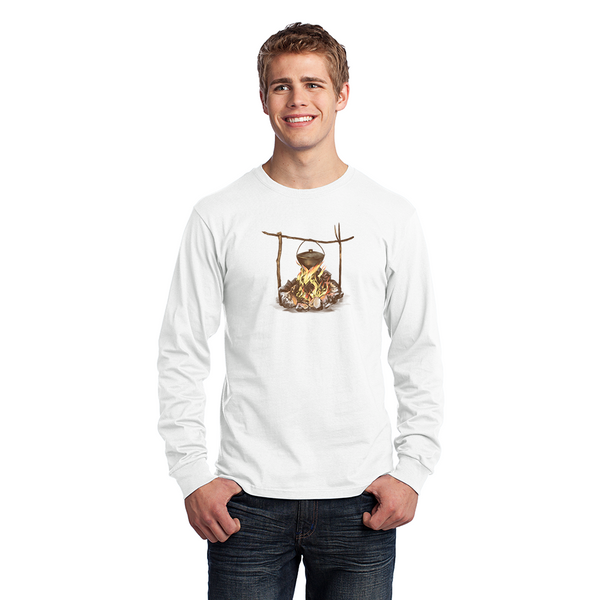 Men's Long Sleeve Jersey T-Shirt. Firepit.