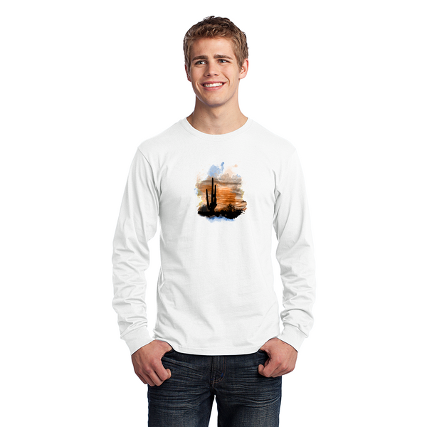 Men's Long Sleeve Jersey T-Shirt. Landscape.