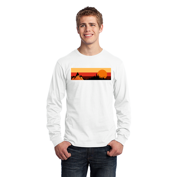 Men's Long Sleeve Jersey T-Shirt. Mountains.