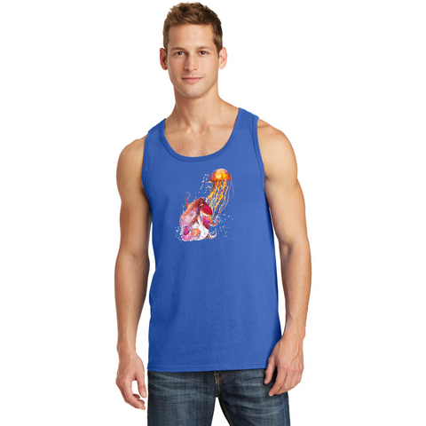 Men's Printed Tank Top - Jelly Fish