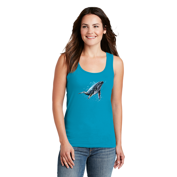 Women's Tank Top. Blue Whale.