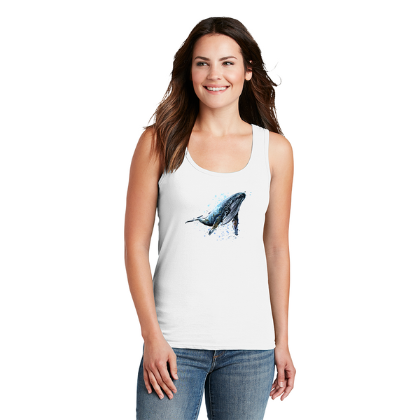 Women's Tank Top. Blue Whale.